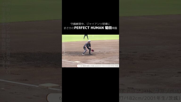 【巨人】ジャイアンツ球場にまさかのPERFECT HUMAN菊田が降臨　#shorts #baseball #sports #ジャイアンツ #巨人 #プロ野球