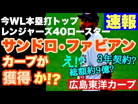 【広島東洋カープ】[速報！]　新外国人野手獲得！？　カープが獲得かと噂されるサンドロ・ファビアンってどんな選手？　【サンドロ・ファビアン】【エレフリス・モンテロ】【新井貴浩】【カープ】